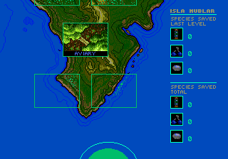 Jurassic Park: Rampage Edition (Genesis) screenshot: Pick a level to play