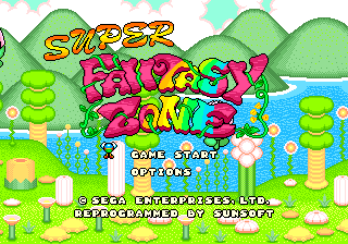 Super Fantasy Zone (Genesis) screenshot: Title screen