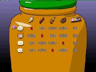 Rugrats: Scavenger Hunt (Nintendo 64) screenshot: Everyone's stats.