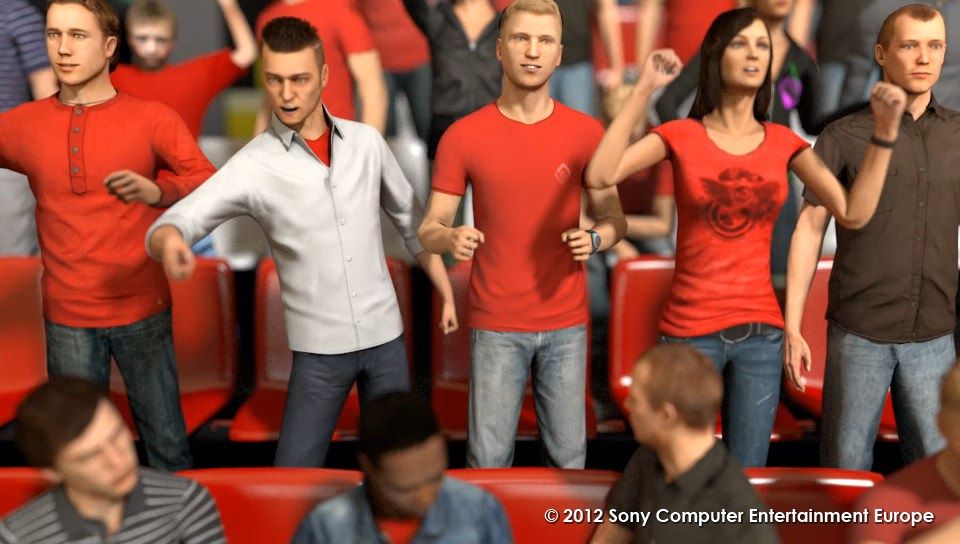 Table Soccer (PS Vita) screenshot: The fans are cheering