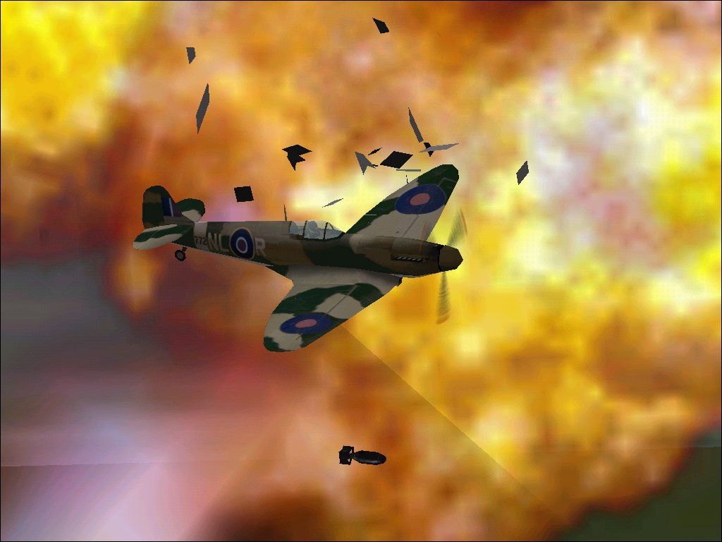 Microsoft Combat Flight Simulator: WWII Europe Series (Windows) screenshot: Explosion Spit