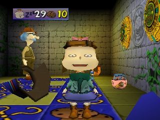 Rugrats: Scavenger Hunt (Nintendo 64) screenshot: Lil landed on a space that givers her cookies.
