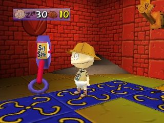Rugrats: Scavenger Hunt (Nintendo 64) screenshot: I spun. Set spin means I can move one to five spaces.