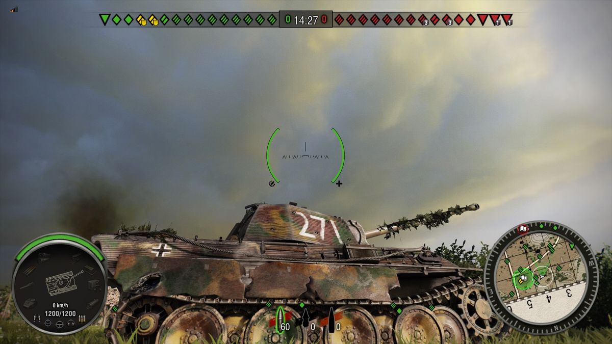 World of Tanks: Monster Revenant Loaded Bundle (PlayStation 4) screenshot: Close up view of the tracks... Revenant shows scars of war