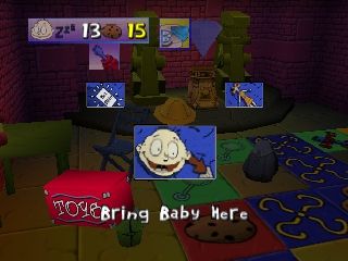 Rugrats: Scavenger Hunt (Nintendo 64) screenshot: Getting something from the toy chest.