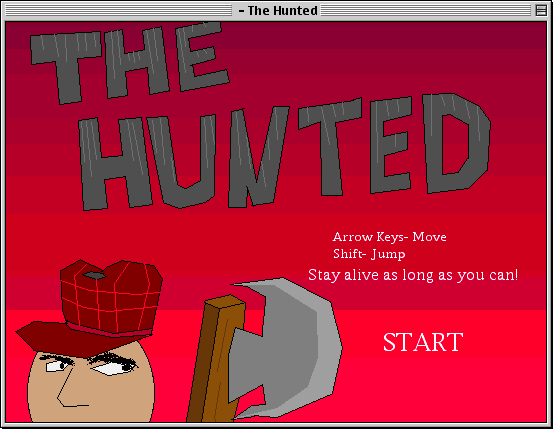 The Bogus Guru (Macintosh) screenshot: The Hunted title screen.