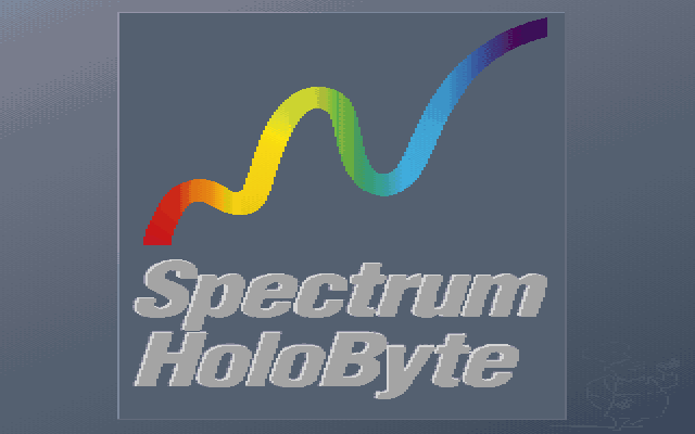 Falcon 3.0 (DOS) screenshot: Publisher Spectrum Holobyte's splash screen.