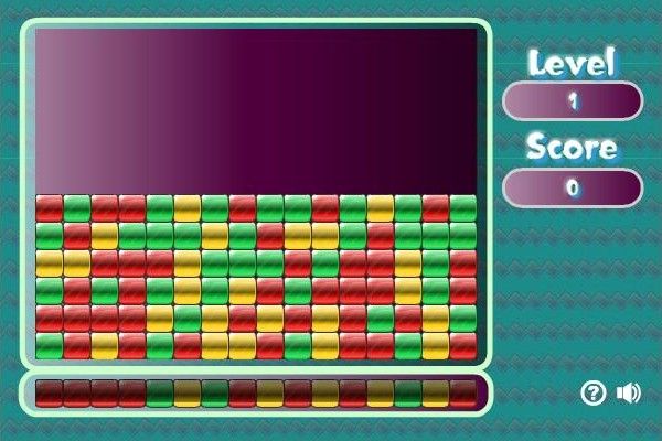 Bricks Breaking II (Windows) screenshot: Starting level 1.