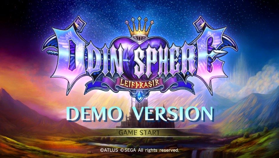 Odin Sphere: Leifthrasir (PS Vita) screenshot: Main menu (Trial version)