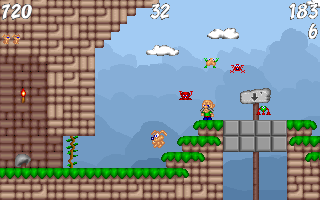 HappyLand Adventures (Windows) screenshot: I love how the creatures follow you perfectly, even following the jump arcs.