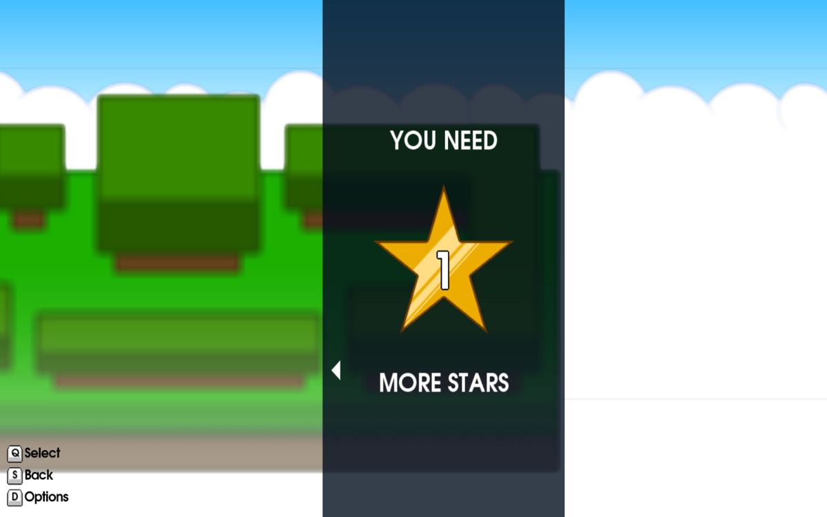 10 Second Ninja (Windows) screenshot: One more star needed to complete the Forest world.