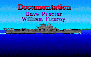 World War II: Battles of the South Pacific (DOS) screenshot: Intro - carrier ship