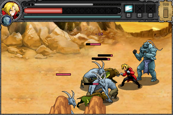 Fullmetal Alchemist: Iron & Flame (Browser) screenshot: A lot of beasts