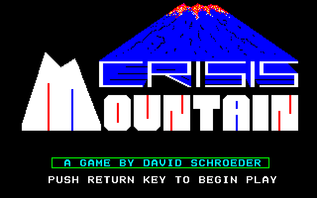 Crisis Mountain (PC-88) screenshot: Title