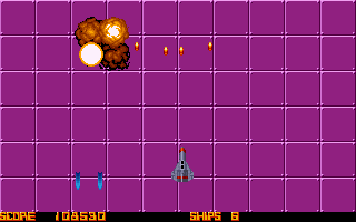 Arya Vaiv (DOS) screenshot: He blows up for quite a bit.