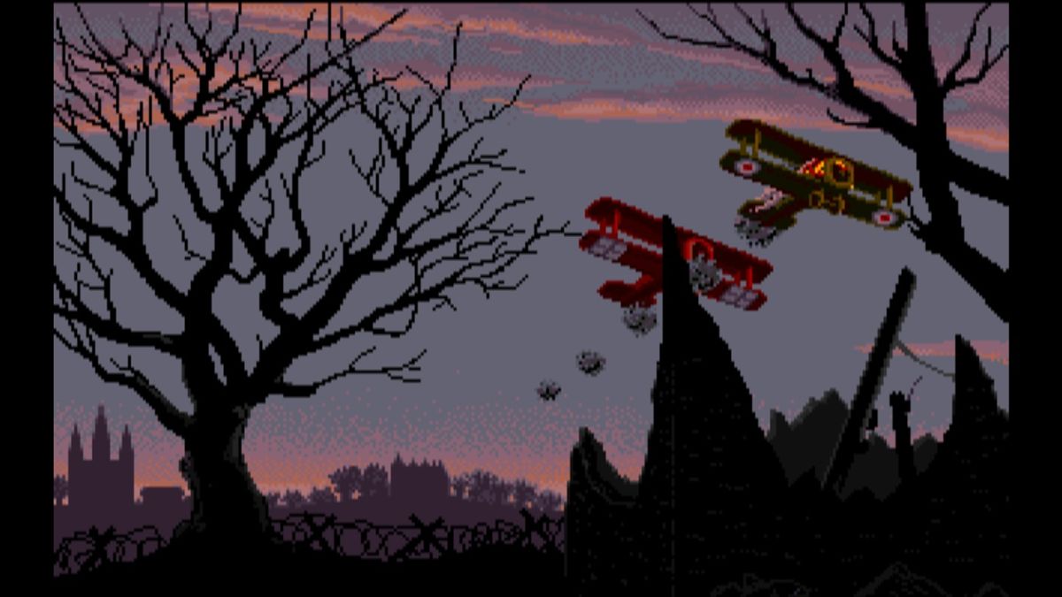 Wings (Macintosh) screenshot: Dogfight (GOG version)