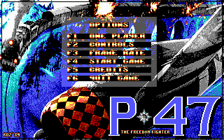 P47 Thunderbolt (DOS) screenshot: Main menu