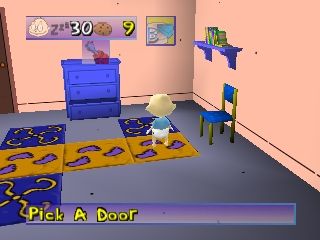 Rugrats: Scavenger Hunt (Nintendo 64) screenshot: Now I pick which door to return through.