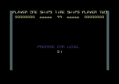 Arcadia (Commodore 64) screenshot: Prepare for level 01