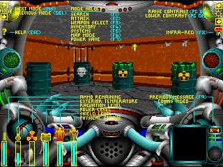 Wrath of Earth (DOS) screenshot: Using the help mode.