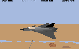 F29 Retaliator (DOS) screenshot: Permission to buzz the tower, sir?