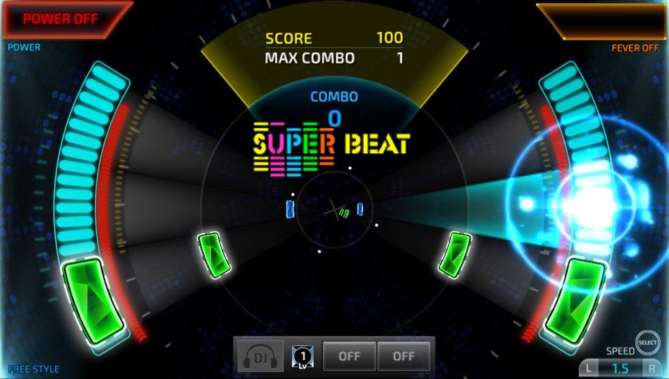 Superbeat: Xonic (PS Vita) screenshot: Super Beat achieved by good timing (Trial version)