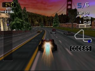 San Francisco Rush 2049 (Nintendo 64) screenshot: 1-player in Single Race mode