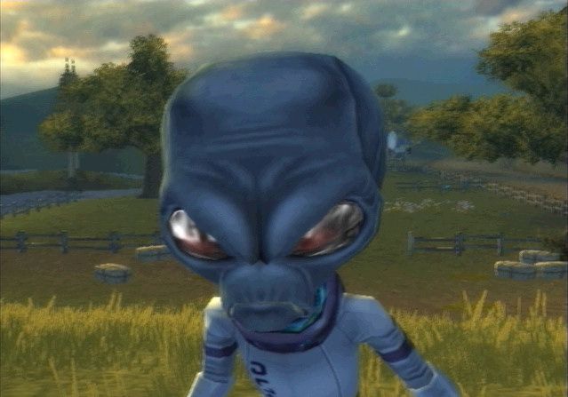 Destroy All Humans! (PlayStation 2) screenshot: Detail of Crypto