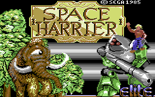Space Harrier (Commodore 64) screenshot: Loading screen (Elite)