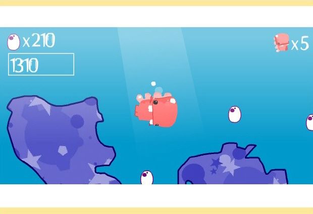 Prehistoric (Browser) screenshot: Underwater level.