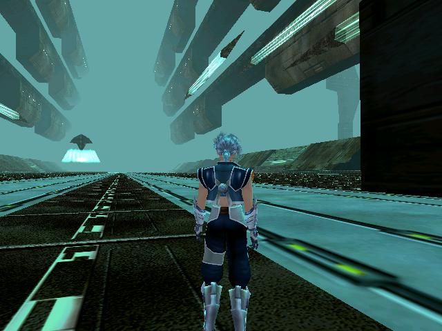 Des Blood 4: Lost Alone (Windows) screenshot: Playing as Cifer, in a futuristic city on Mars