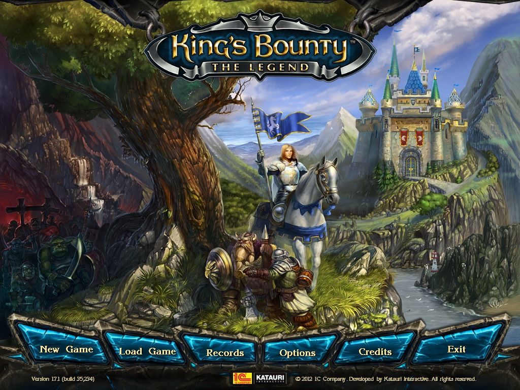 King's Bounty: The Legend (Macintosh) screenshot: Main menu