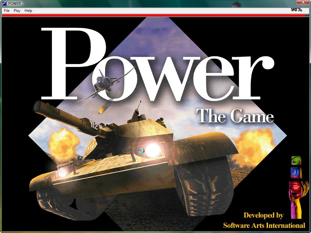 Power: The Game (Windows) screenshot: Start screen