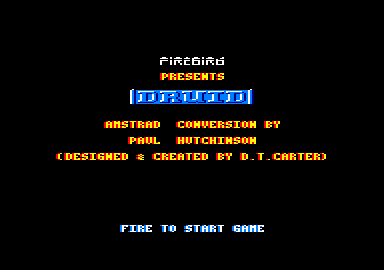 Druid (Amstrad CPC) screenshot: Title screen and credits