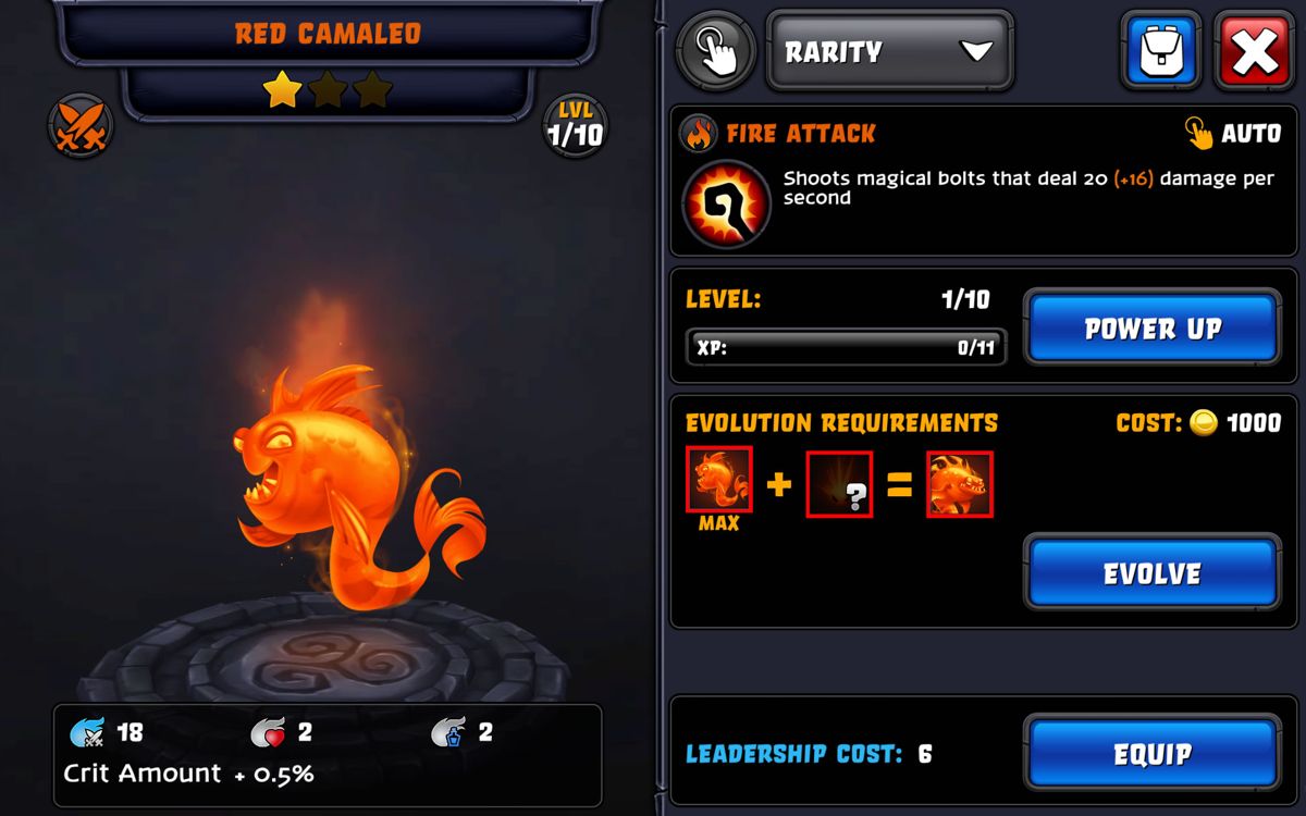 Spirit Lords (Android) screenshot: This is a fire spirit.