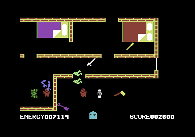 The Evil Dead (Commodore 64) screenshot: And the axe