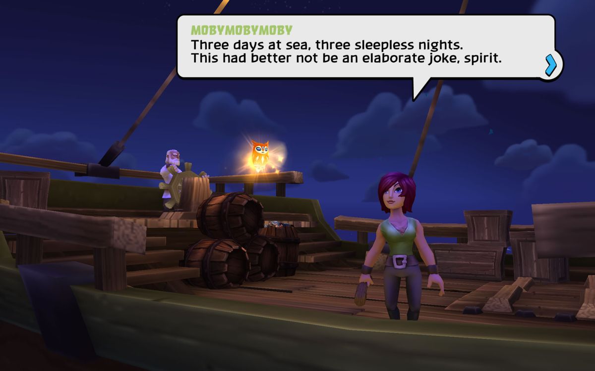 Spirit Lords (Android) screenshot: The character in the introduction sequence