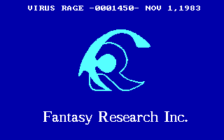 Virus Rage (DOS) screenshot: Title / loading screen