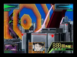 Neon Genesis Evangelion (Nintendo 64) screenshot: Blocking my attacks.