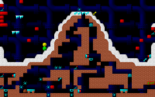 Joe (DOS) screenshot: Joe and Jasper demonstrate dual-blob mountaineering