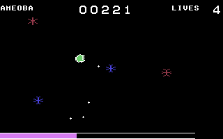 Evolution (Commodore 64) screenshot: The amoeba stage