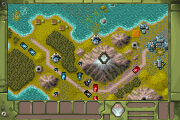 Battle Isle 2200 (DOS) screenshot: The strategic map