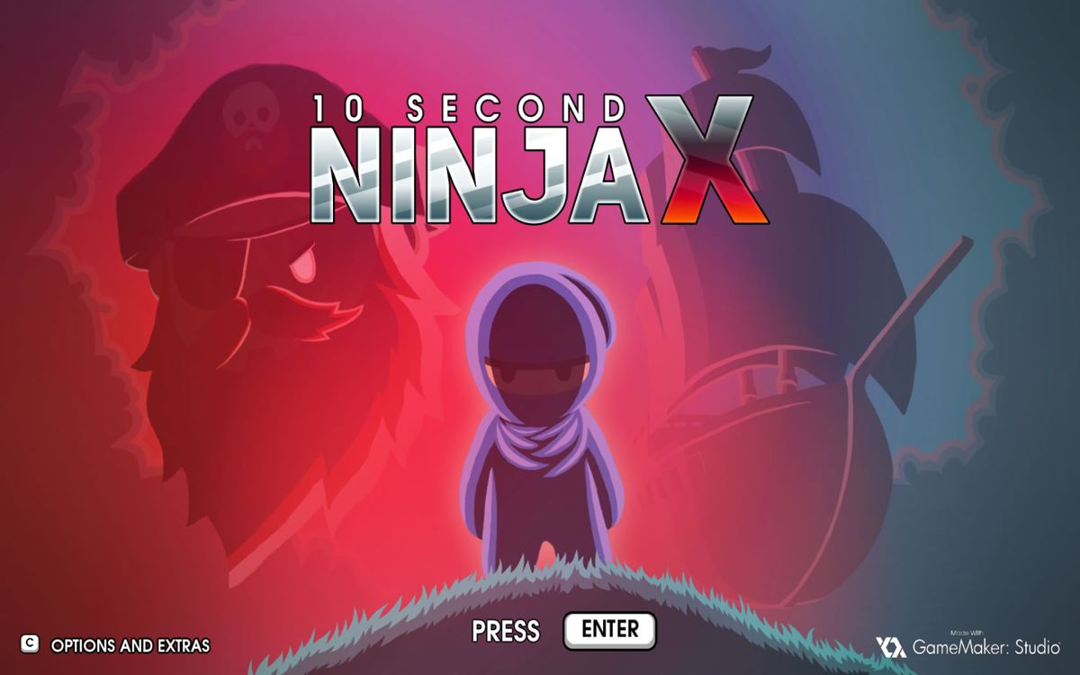 10 Second Ninja X (Windows) screenshot: Title screen