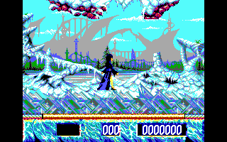 Elvira: The Arcade Game (DOS) screenshot: Beginning the frozen world (EGA)