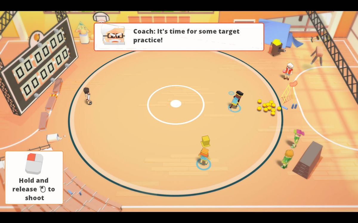 Stikbold!: A Dodgeball Adventure (Windows) screenshot: The interactive tutorial