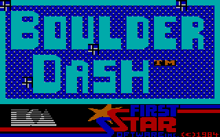 Super Boulder Dash (PC Booter) screenshot: Boulder Dash Title Screen (PCjr)