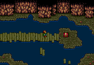 Beggar Prince (Genesis) screenshot: Crossing a bridge to access the chest.