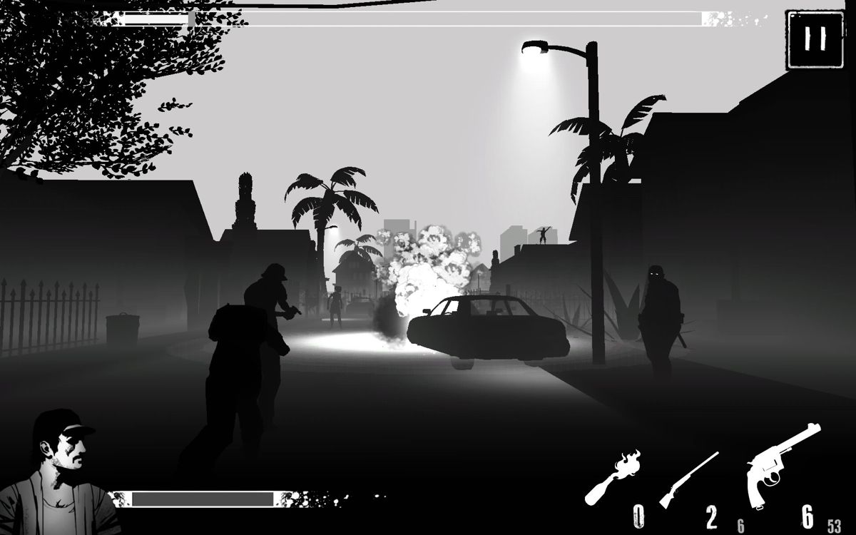Fear the Walking Dead: Dead Run (Android) screenshot: The game switches to a behind view automatically.