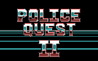 Police Quest 2: The Vengeance (DOS) screenshot: Title screen (CGA)