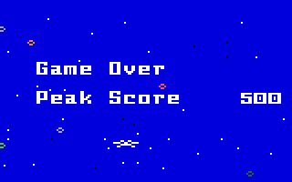 Space Hawk (Intellivision) screenshot: Game over